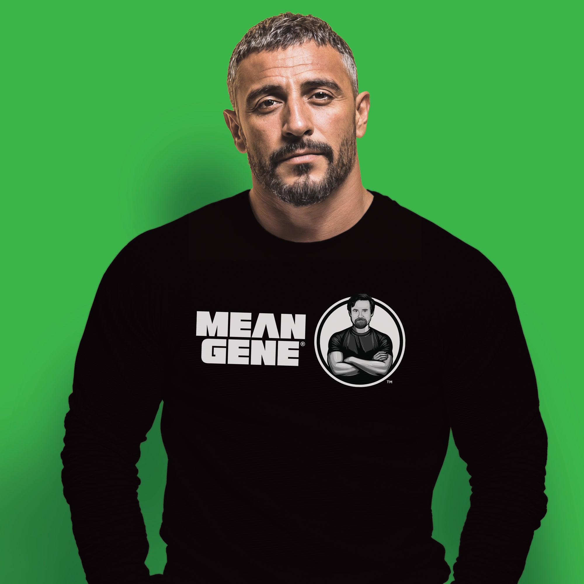 Unisex Long Sleeve Tee: w MEAN GENE logo
