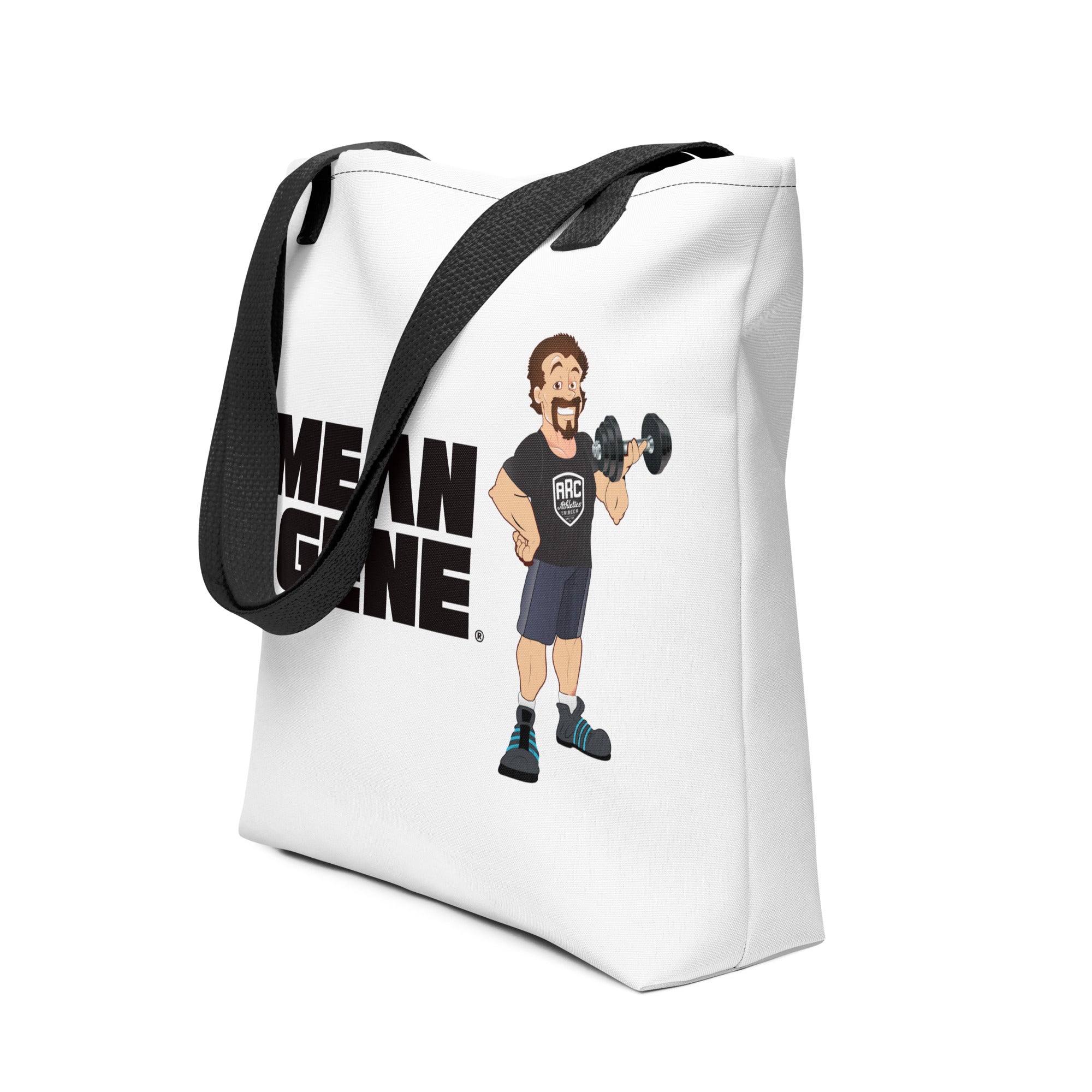 Tote Bag: White w STRONGMAN GENE logo