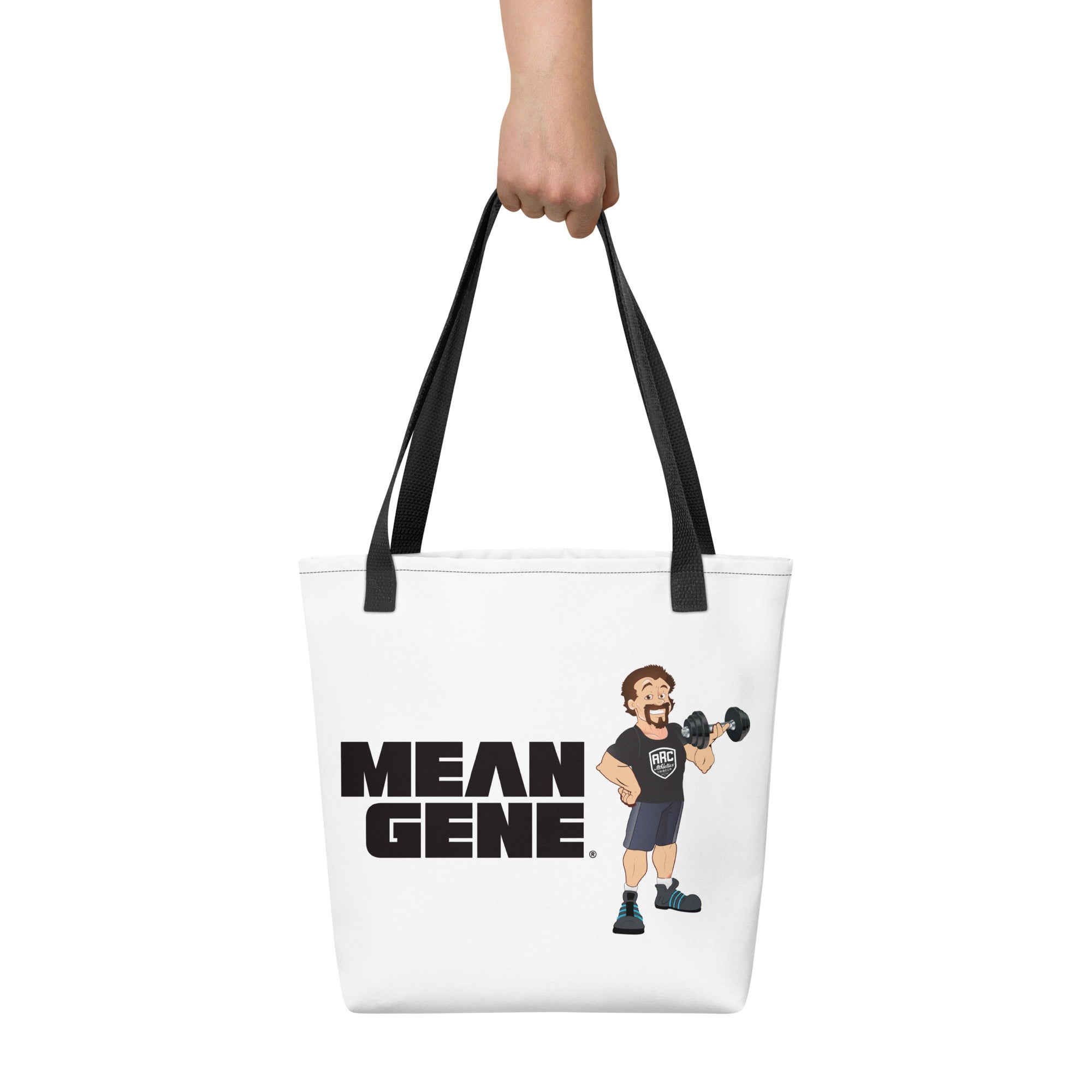 Tote Bag: White w STRONGMAN GENE logo