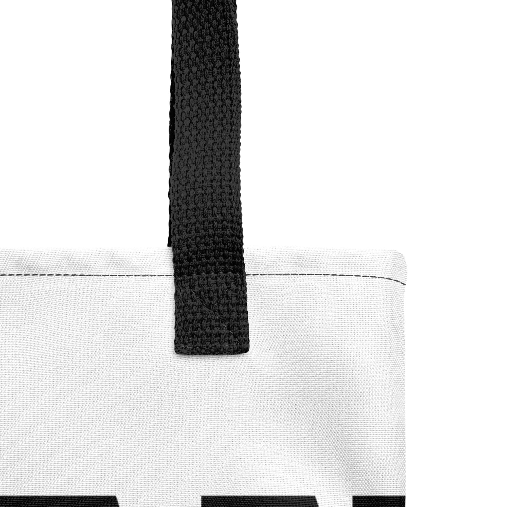 Tote Bag: White w MEAN GENE logo