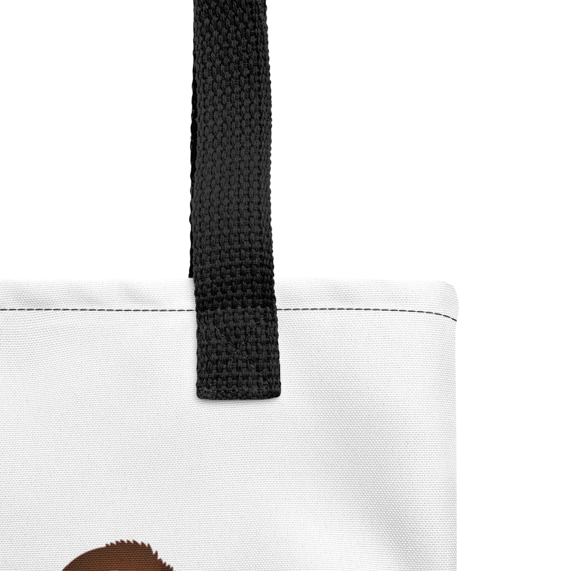 Tote Bag: White w STRONGMAN GENE logo