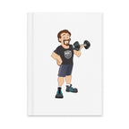 Hardcover Journal: White w STRONGMAN GENE logo
