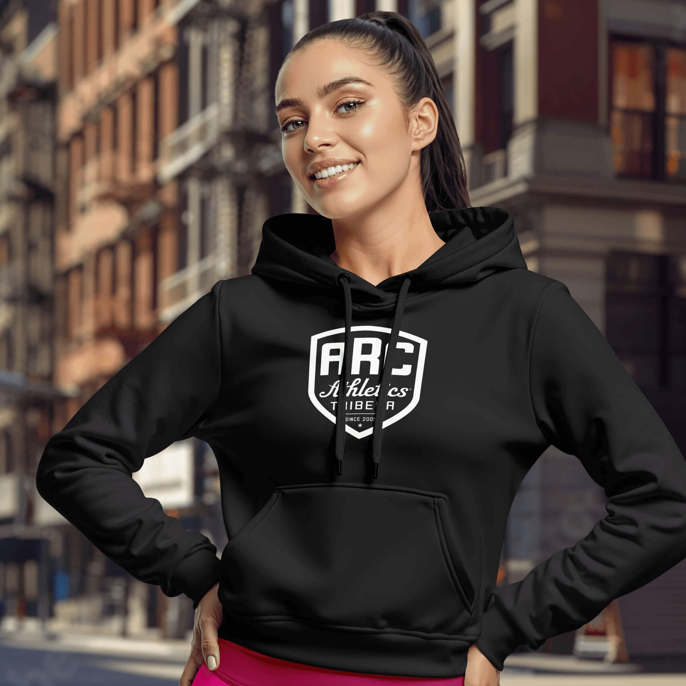 Unisex Heavy Blend Hoodie: Black w ARC logo