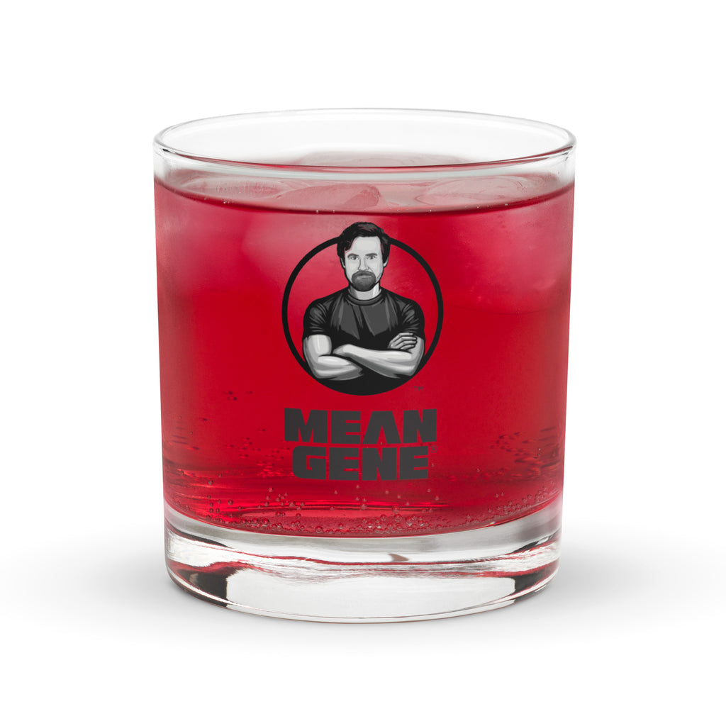 On-the-Rocks Cocktail Glass w MEAN GENE logo