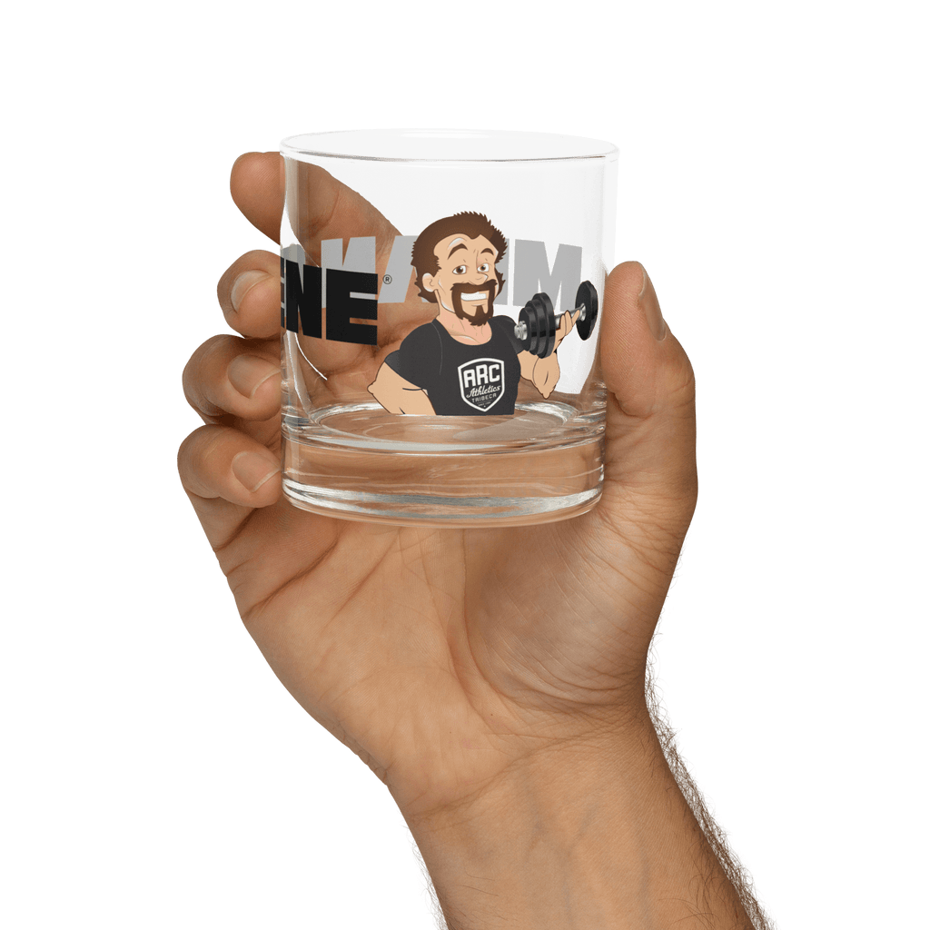 On-the-Rocks Cocktail Glass: w MEAN GENE icon