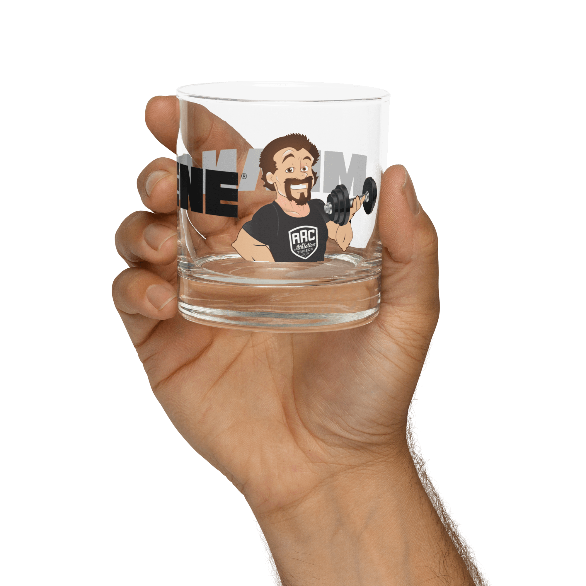 On-the-Rocks Cocktail Glass: w MEAN GENE icon