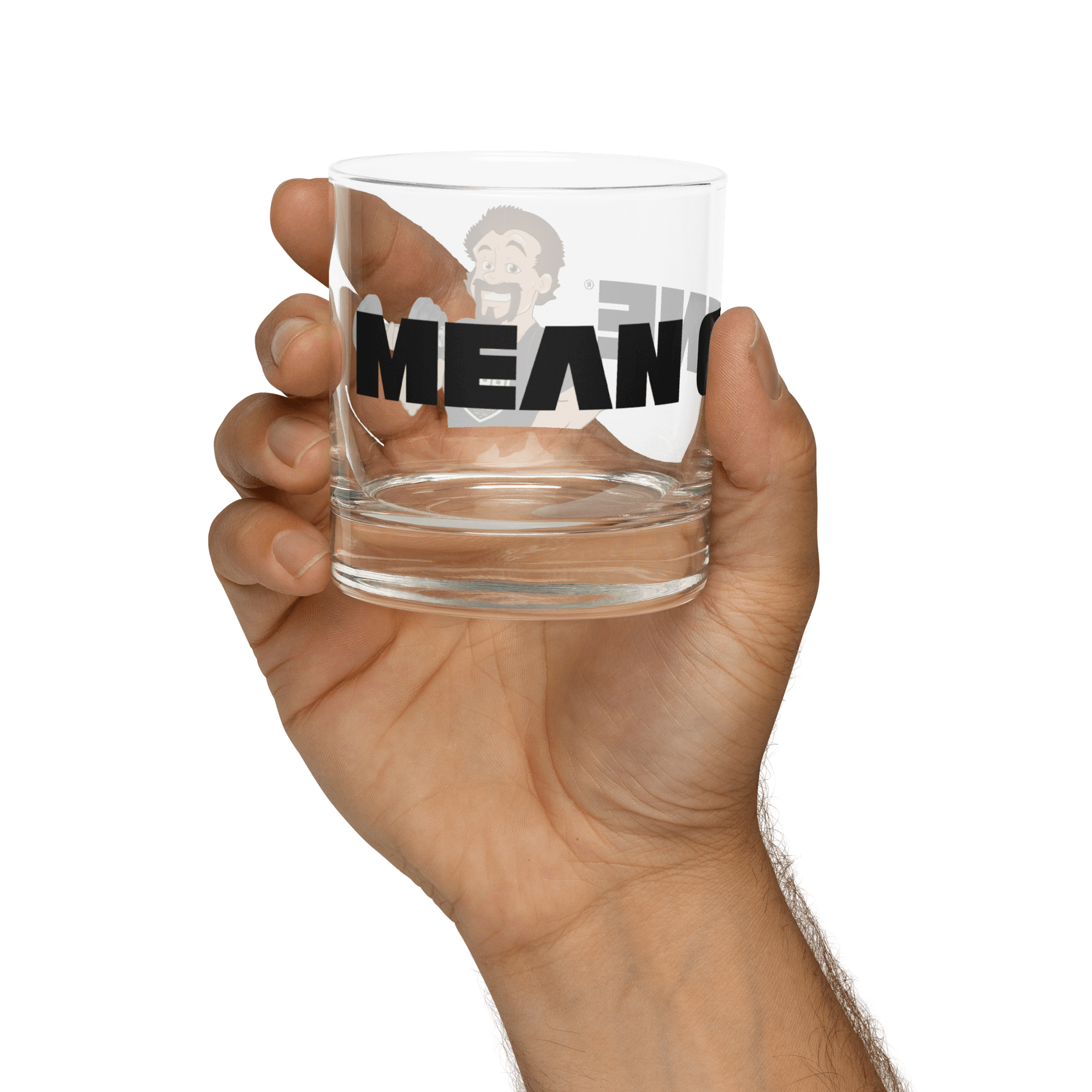 On-the-Rocks Cocktail Glass: w MEAN GENE icon