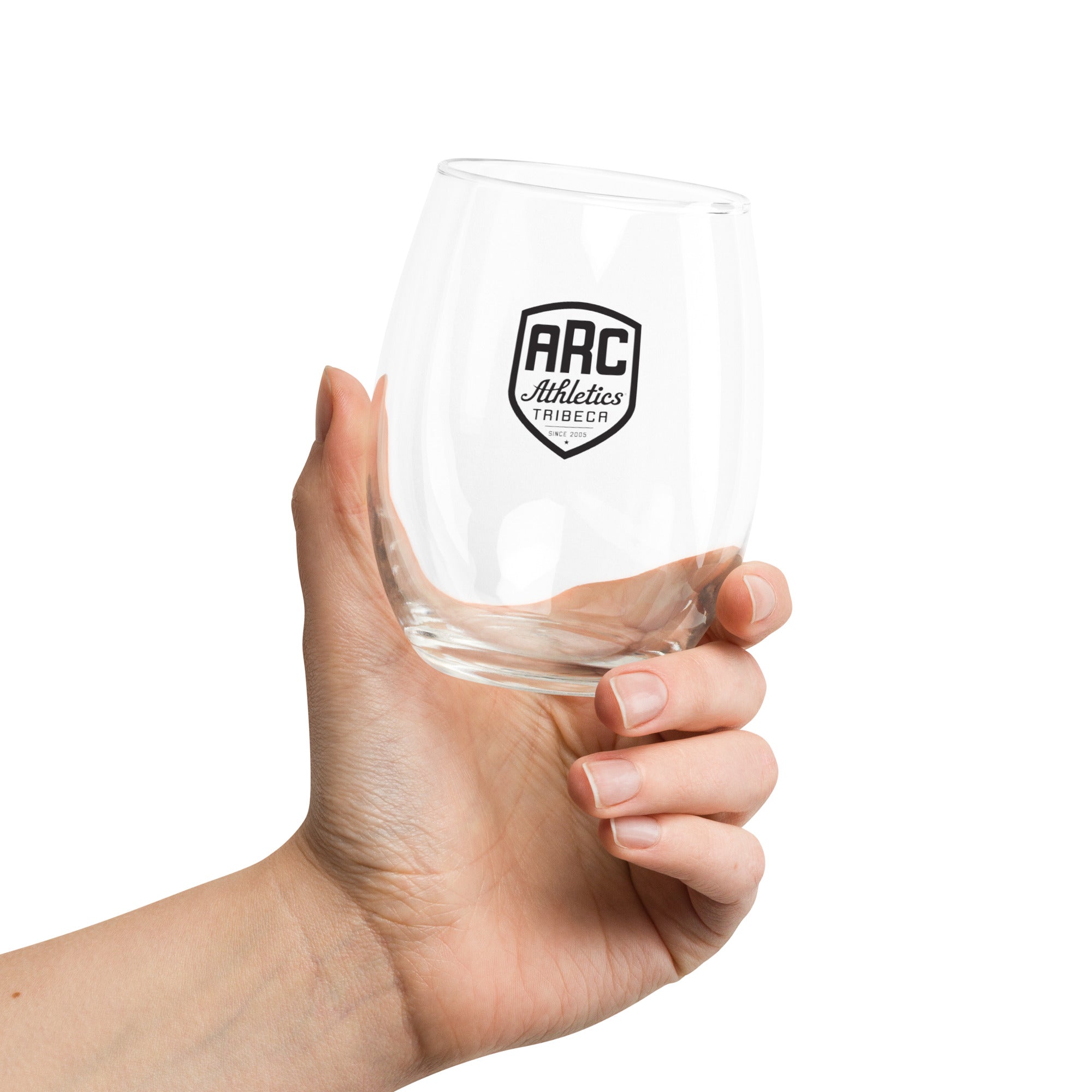 Stemless Wine Glass w ARC logo