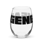 Stemless Wine Glass: w MEAN GENE wordmark