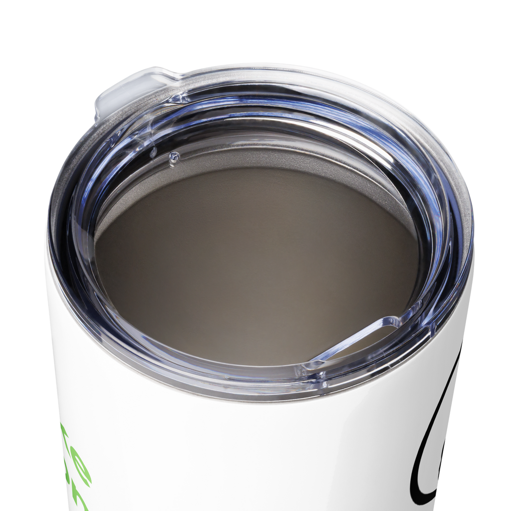 Stainless Steel Tumbler: White w MEAN GENE logo