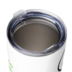 Stainless Steel Tumbler: White w MEAN GENE logo