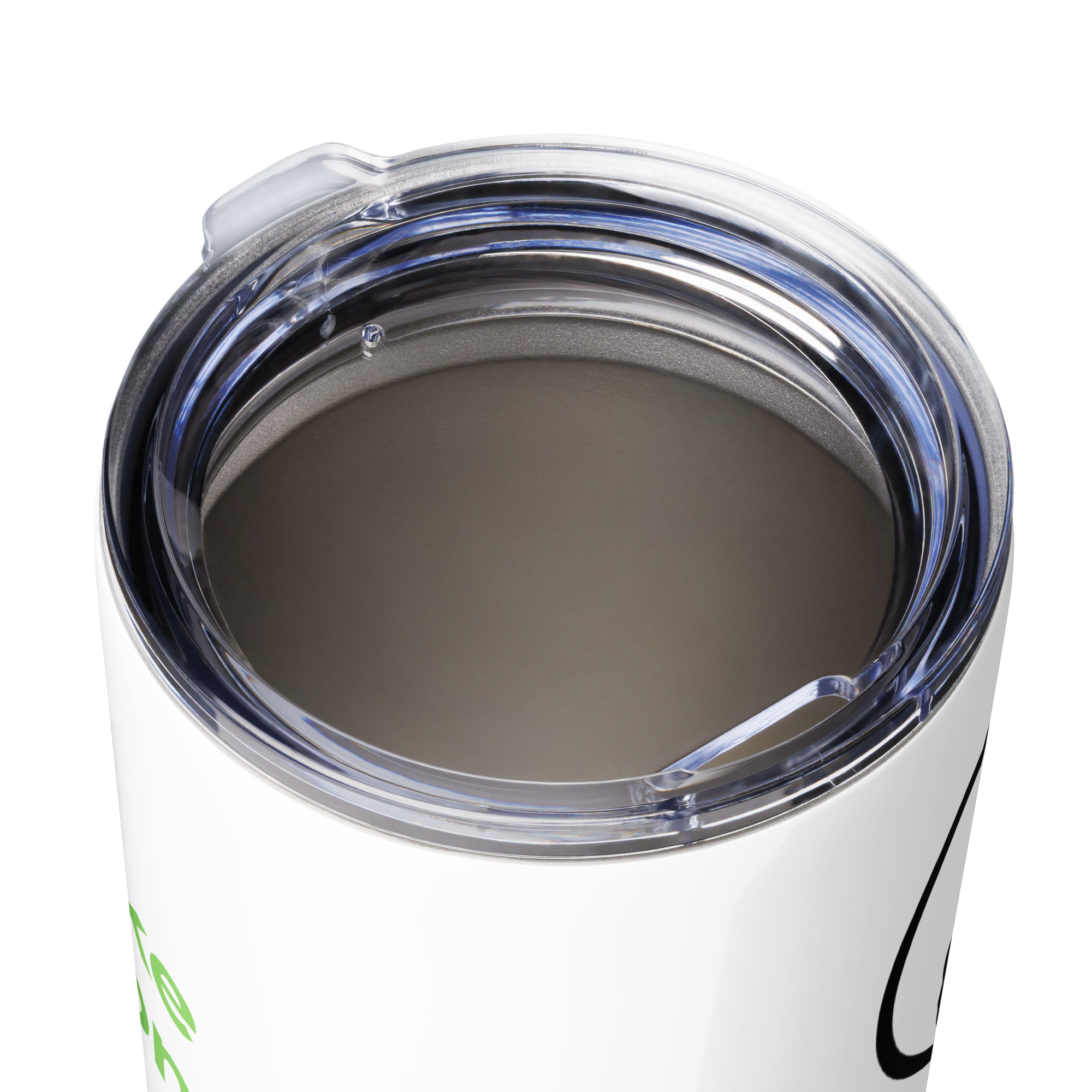 Stainless Steel Tumbler: White w MEAN GENE logo