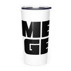 Stainless Steel Tumbler: White w MEAN GENE wordmark