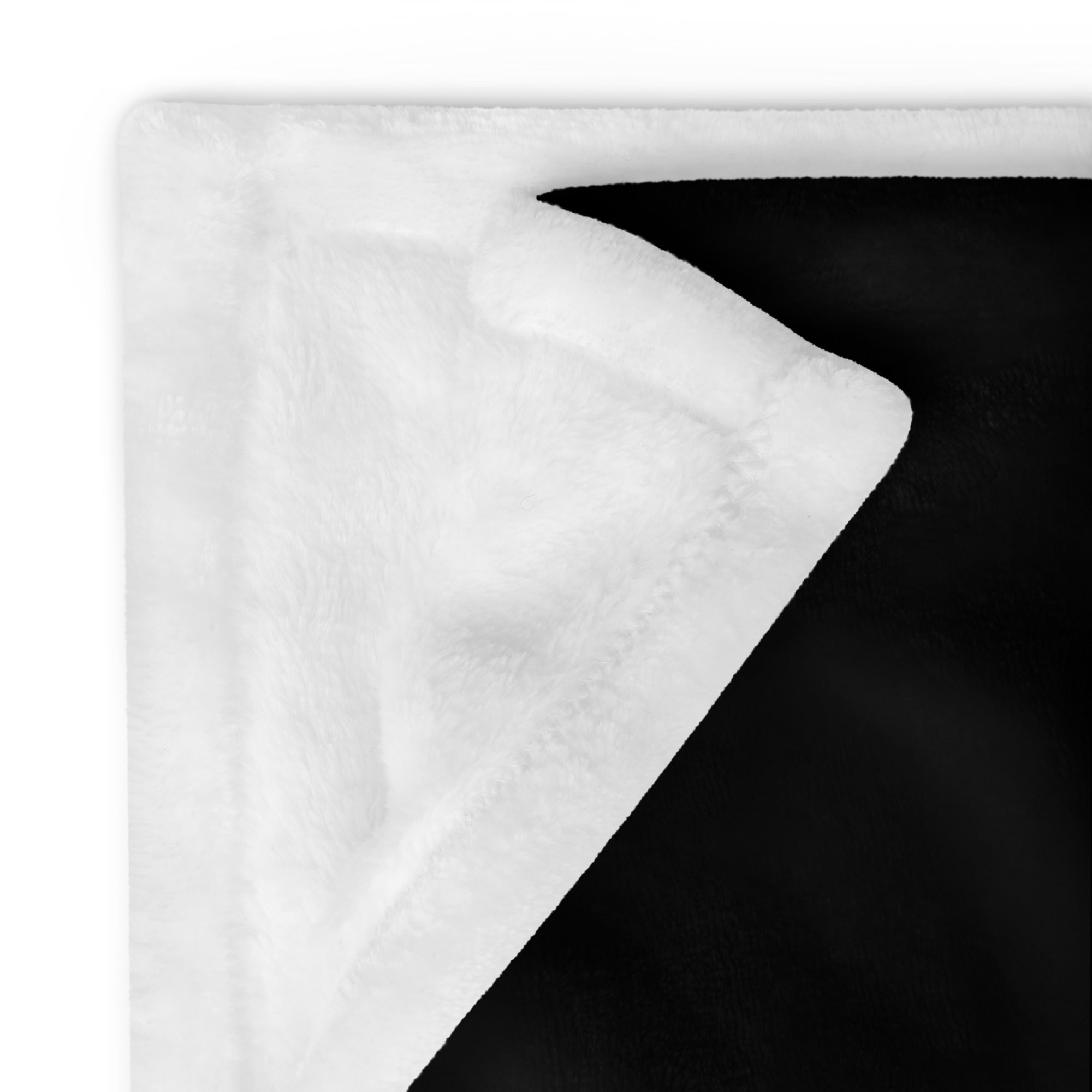 Throw Blanket: Black w STRONGMAN GENE logo