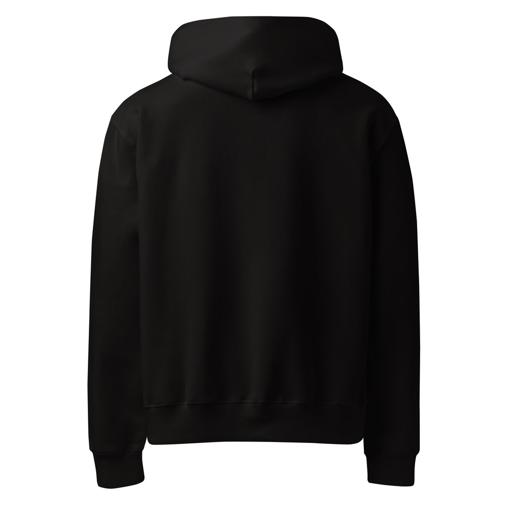 Oversized Heavyweight Hoodie: Black w STRONGMAN GENE logo