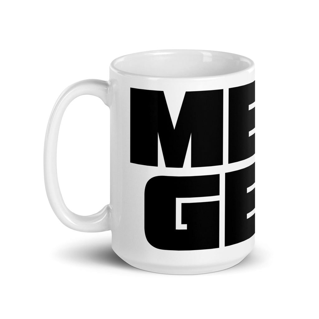 White Ceramic Mug: White w MEAN GENE icon